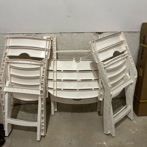 White Stackable Plastic Chairs